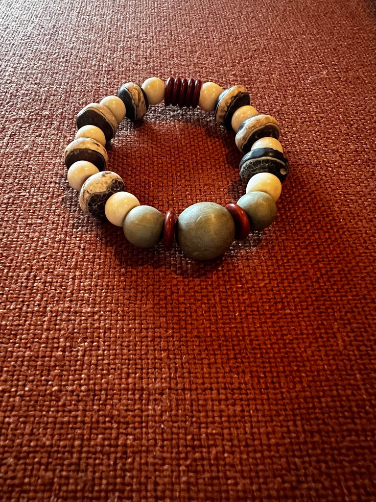 Kente and Clover Bracelet