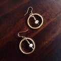 Copper Around Earrings