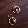 Gathered Gold Earrings
