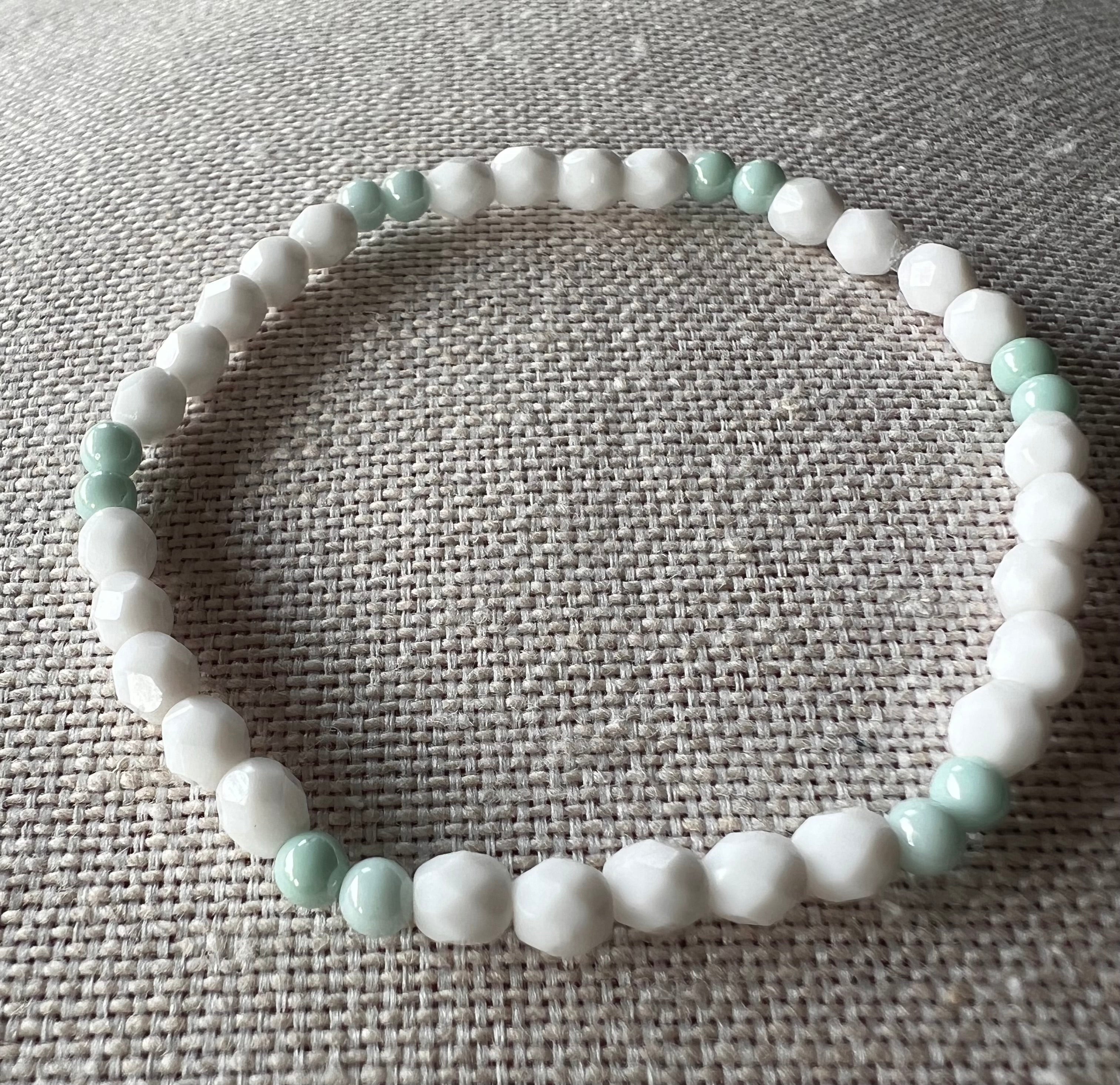 Blue Zircon & White Fire Polish Jewelry Ensemble