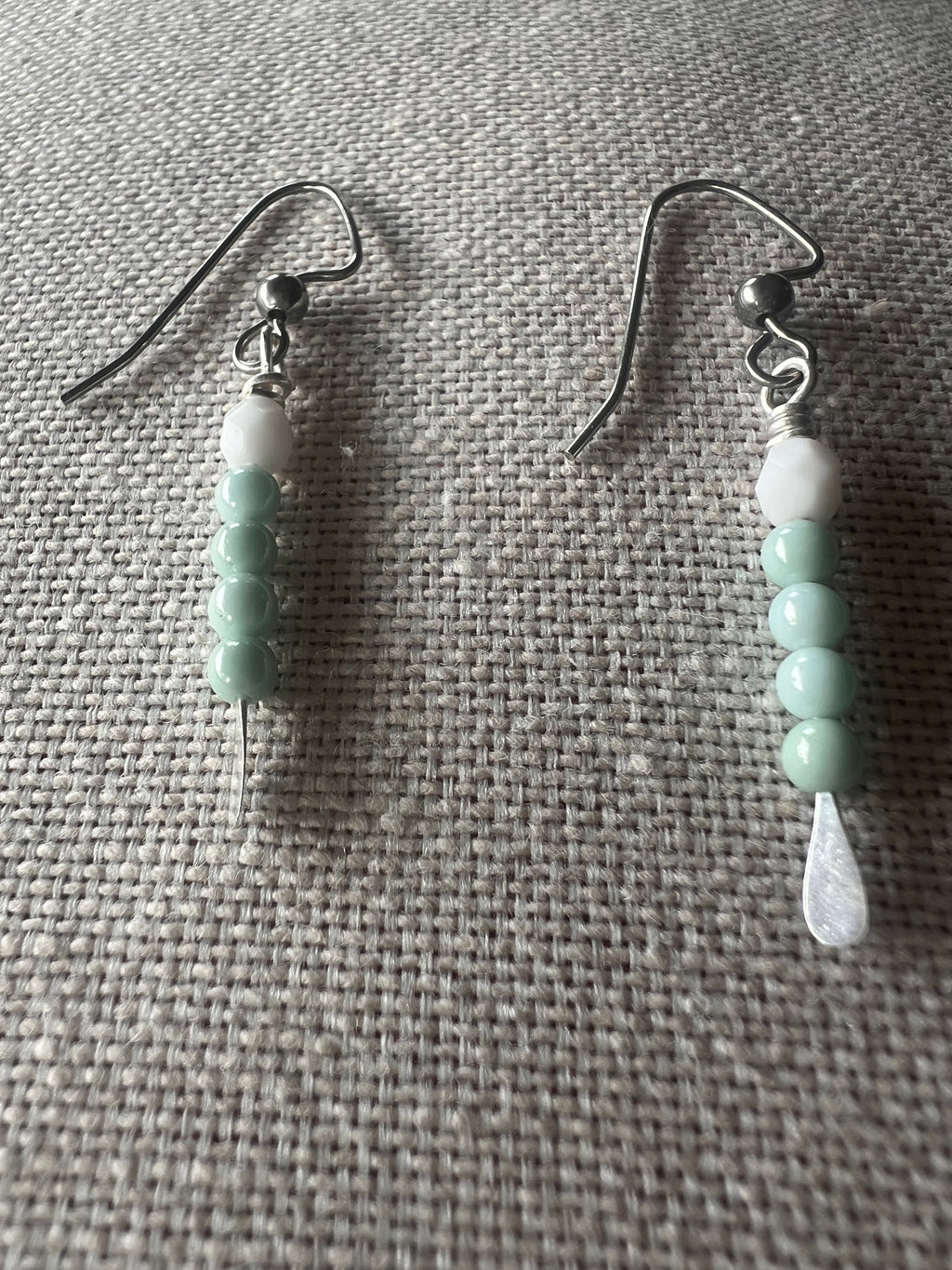 Blue Zircon & White Fire Polish Jewelry Ensemble