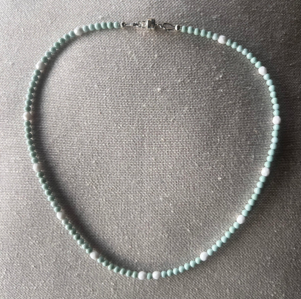 Blue Zircon & White Fire Polish Jewelry Ensemble