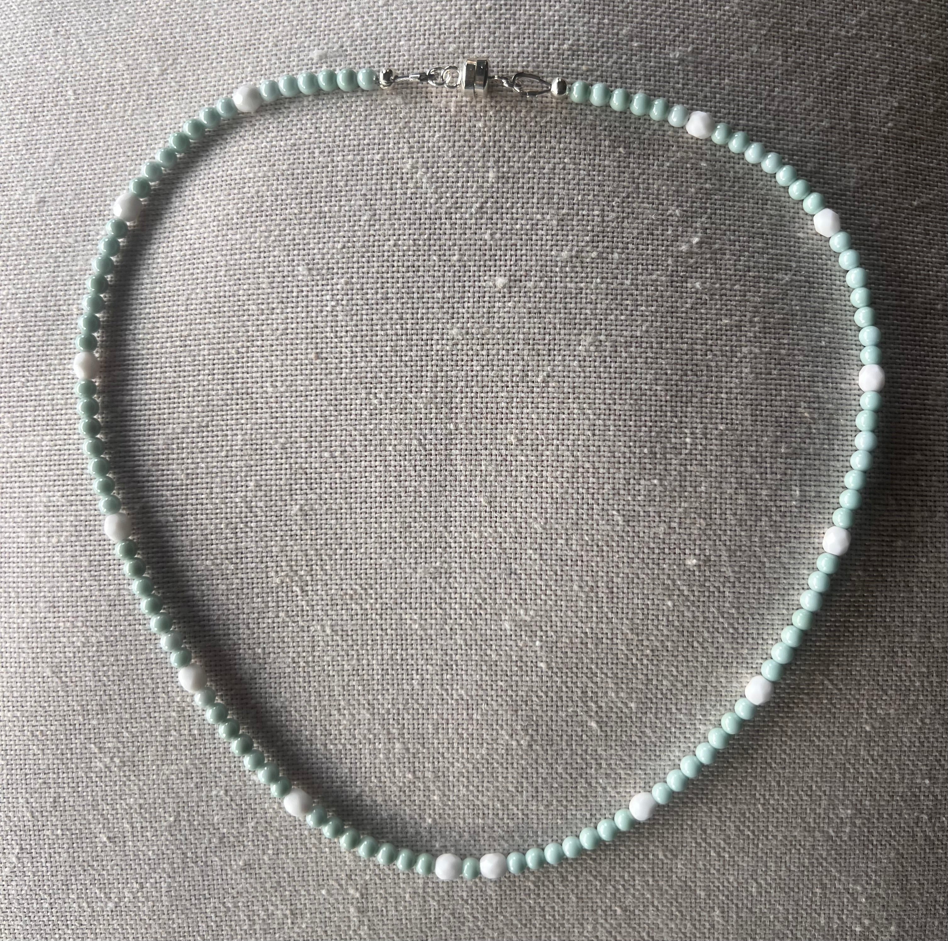 Blue Zircon & White Fire Polish Jewelry Ensemble