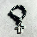 Pocket or Purse Prayer Beads with Silver Cross