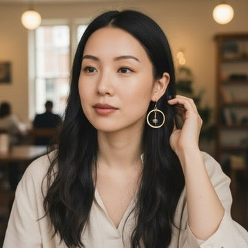 Copper Around Earrings