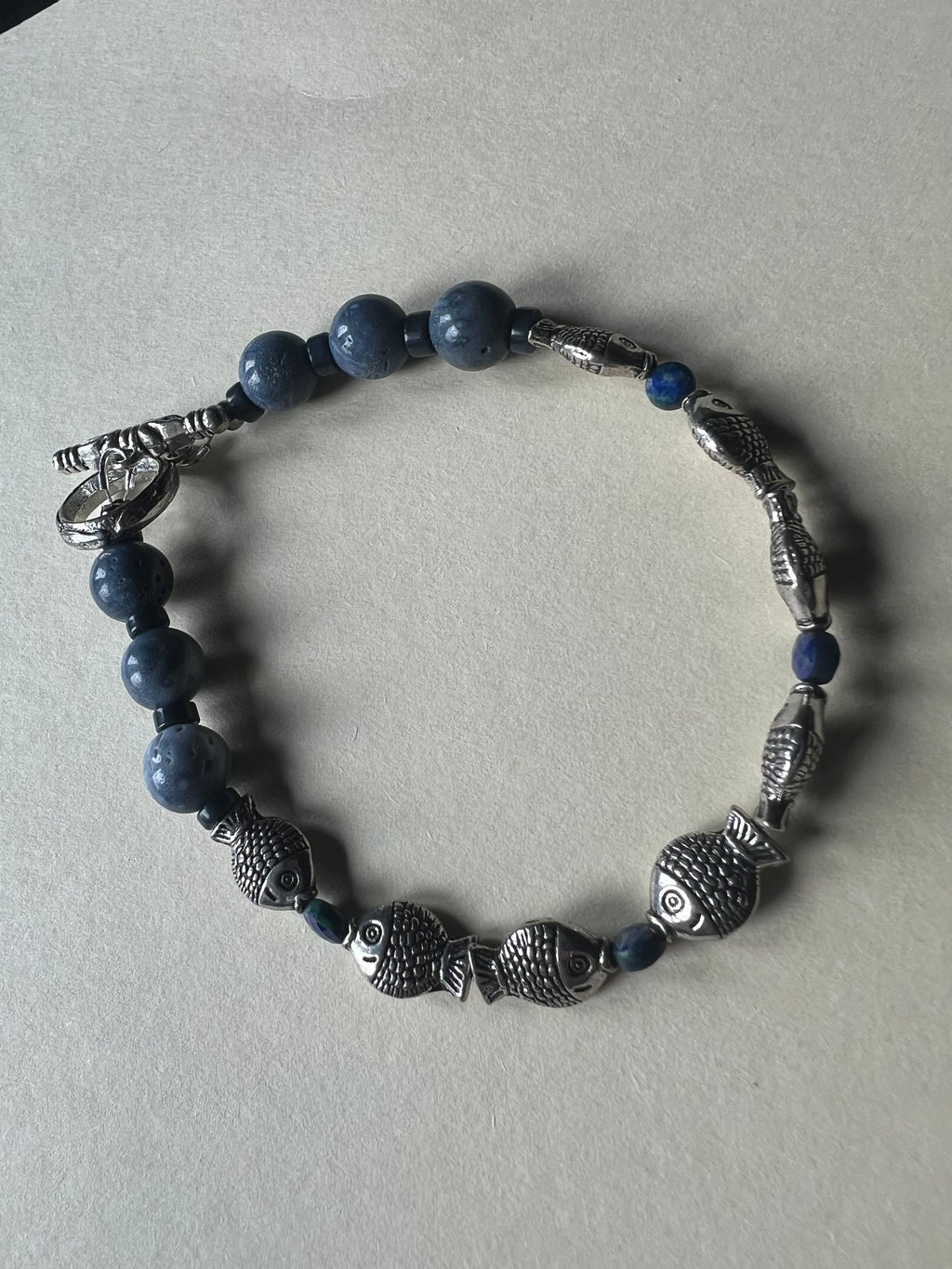 Water-Inspired Blue Sponge Coral & Fish Bracelet