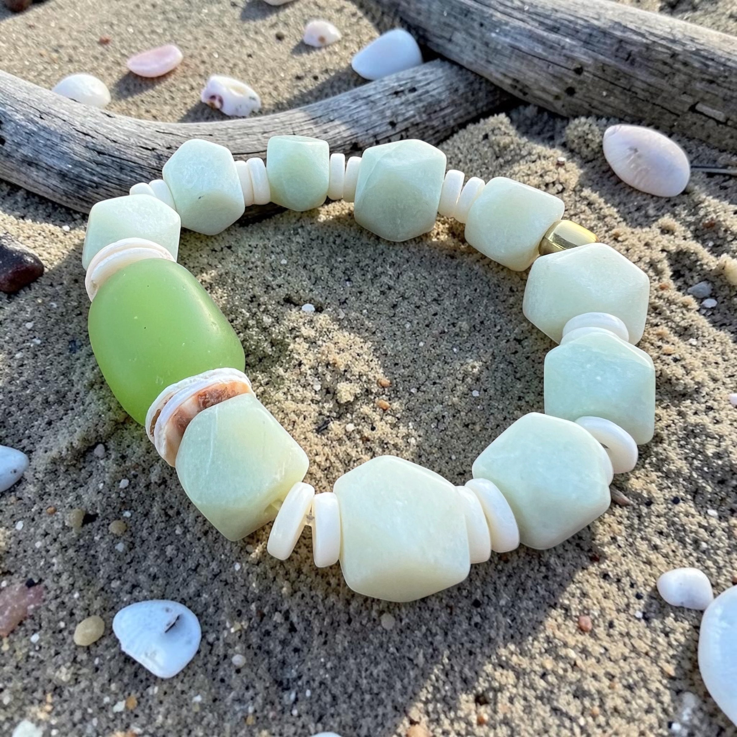 Aventurine & Jade Stretch Bracele