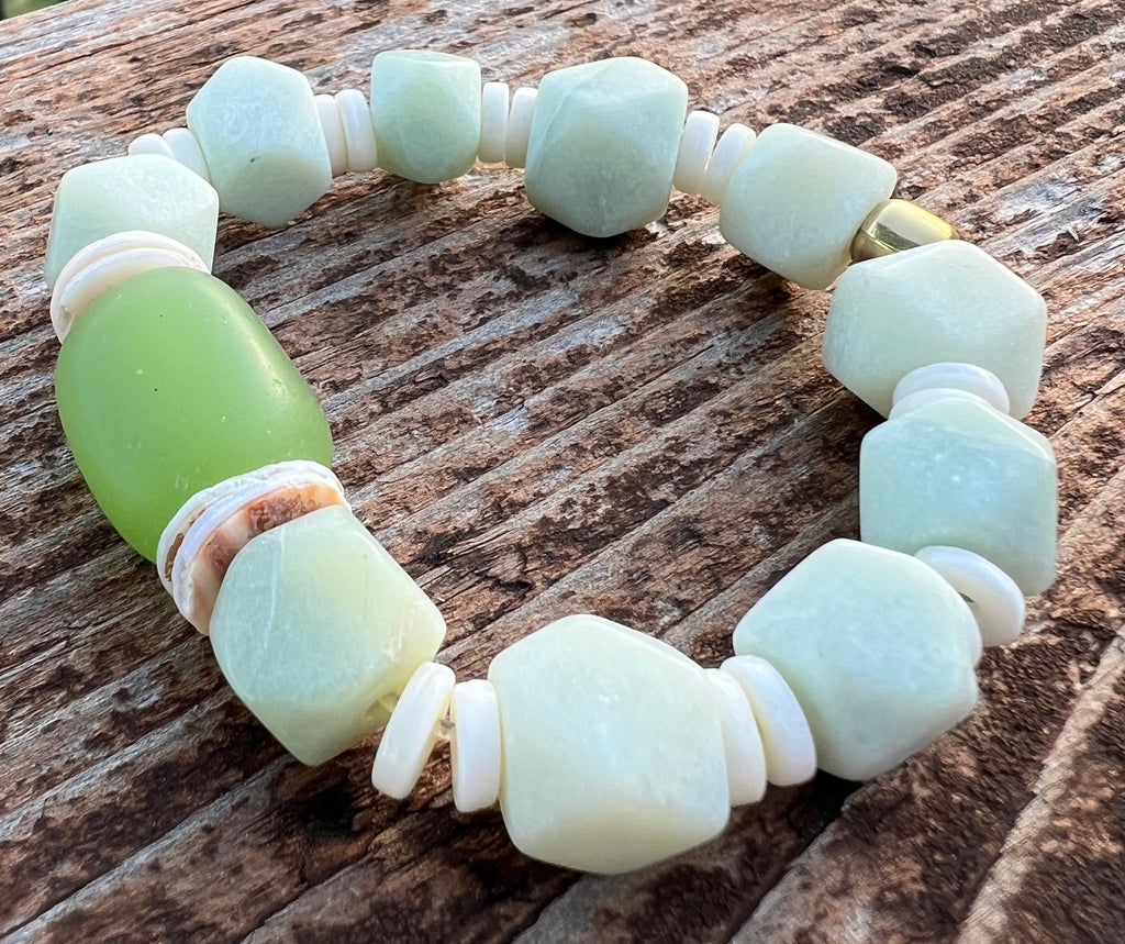 Aventurine & Jade Stretch Bracele