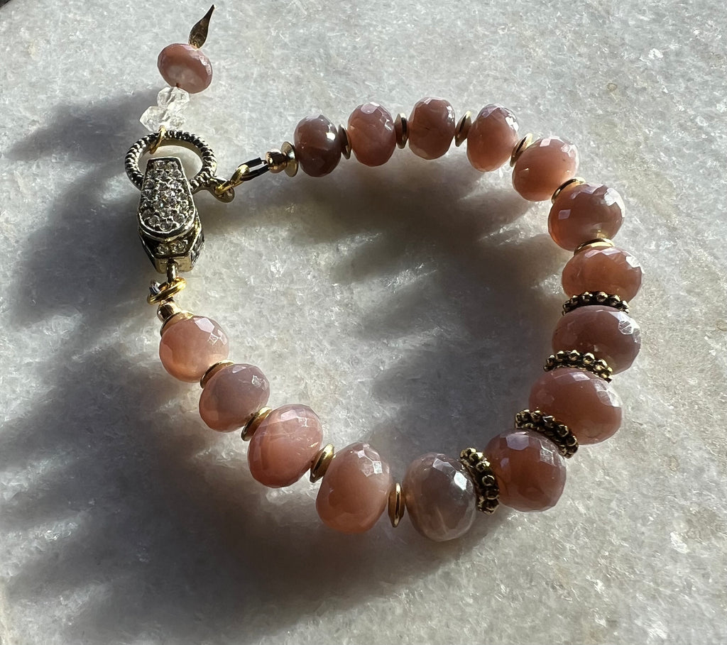 Chocolate Moonstone Jewelry Ensemble
