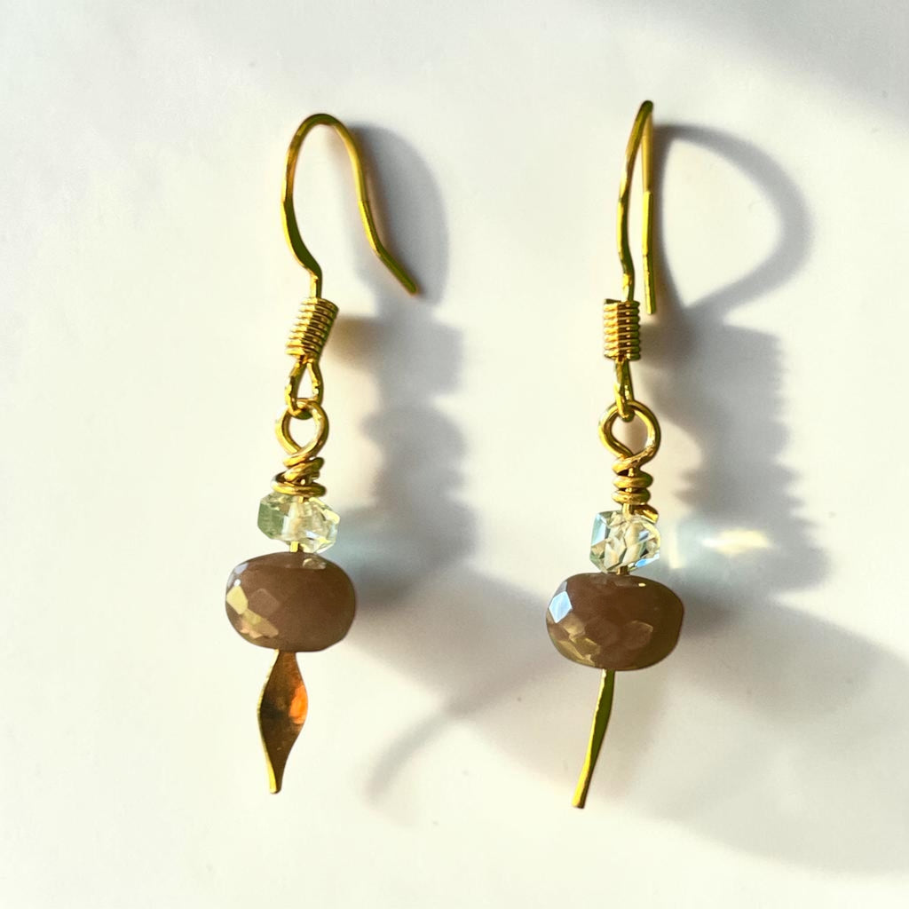 Chocolate Moonstone Jewelry Ensemble