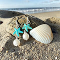 Pearl Starfish Drop Earrings