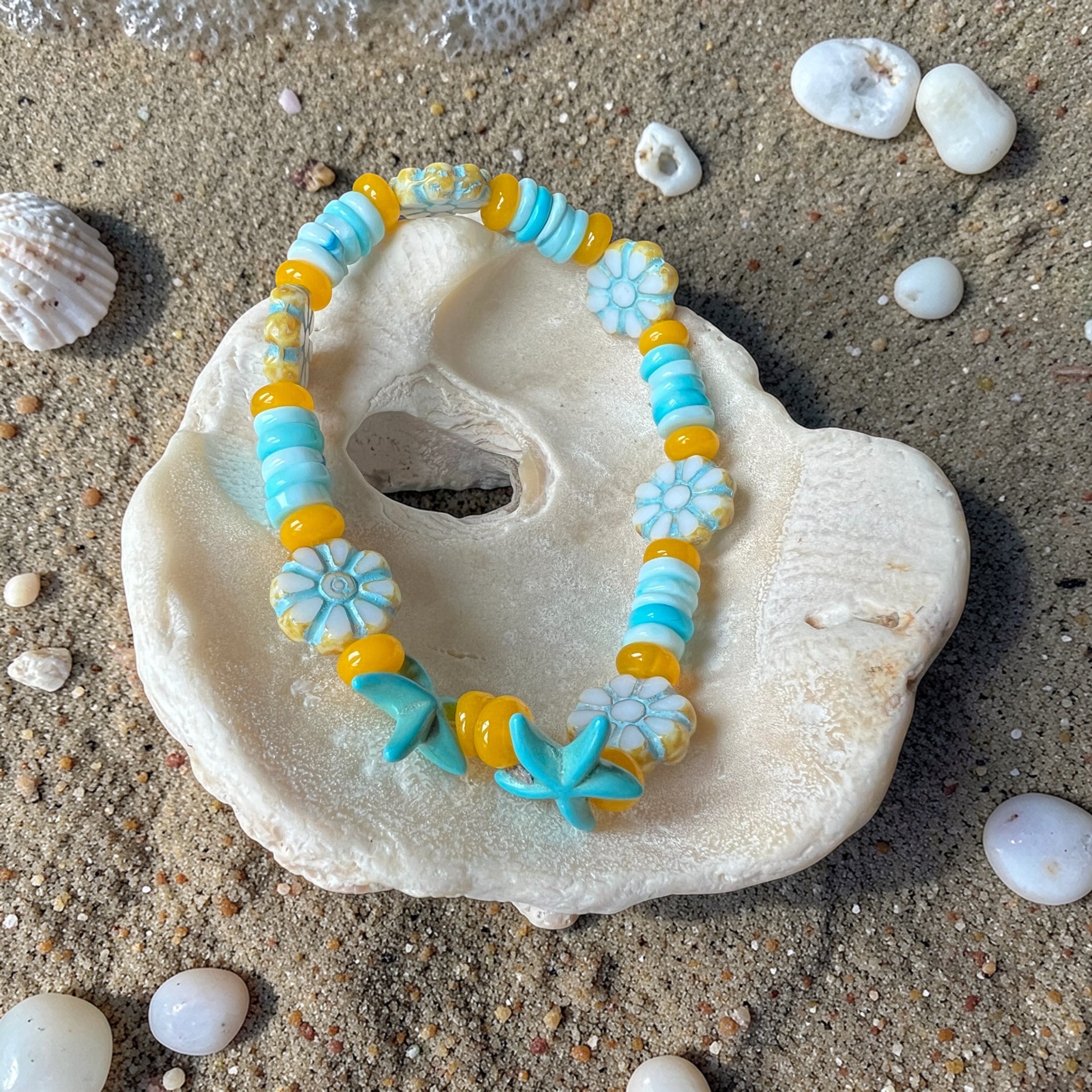 Summer Cheer Starfish Bracelet & Earring Set