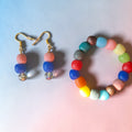 Bright & Bold Resin Bead Bracelet + Earring Set