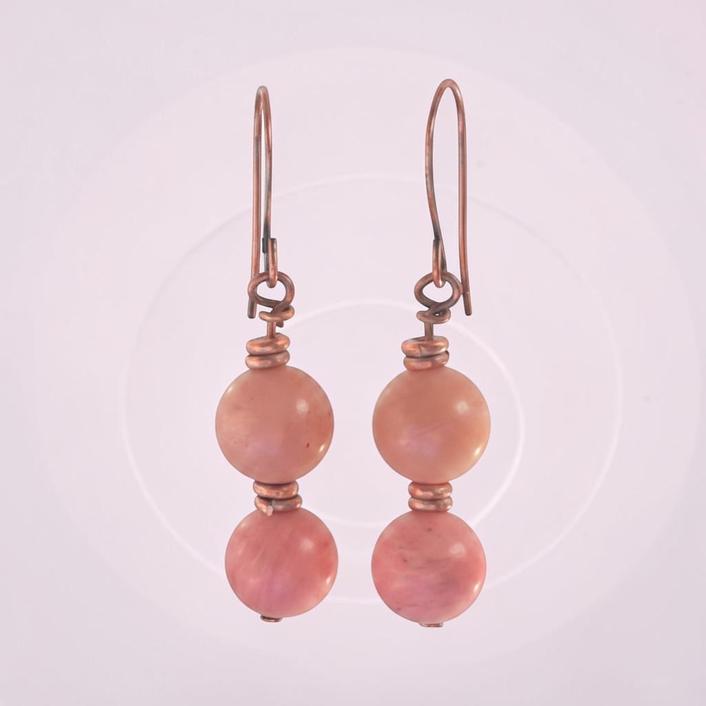 Redwood Jasper & Copper Bracelet + Earring Pairing