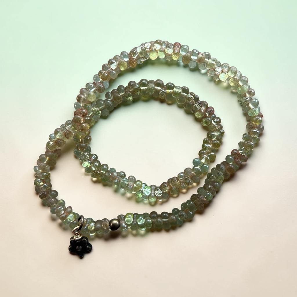 Peridot Picasso Double Wrap Bracelet
