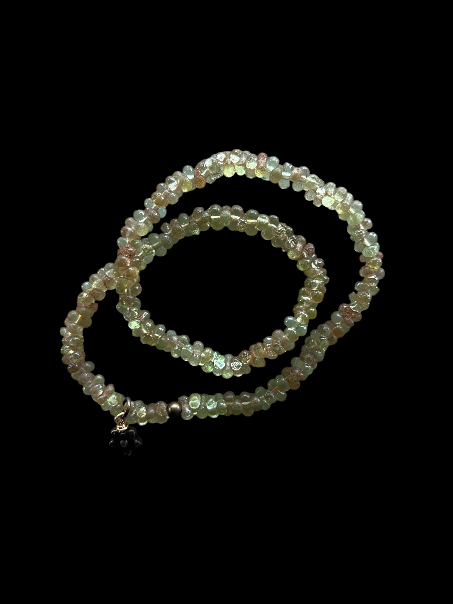 Peridot Picasso Double Wrap Bracelet