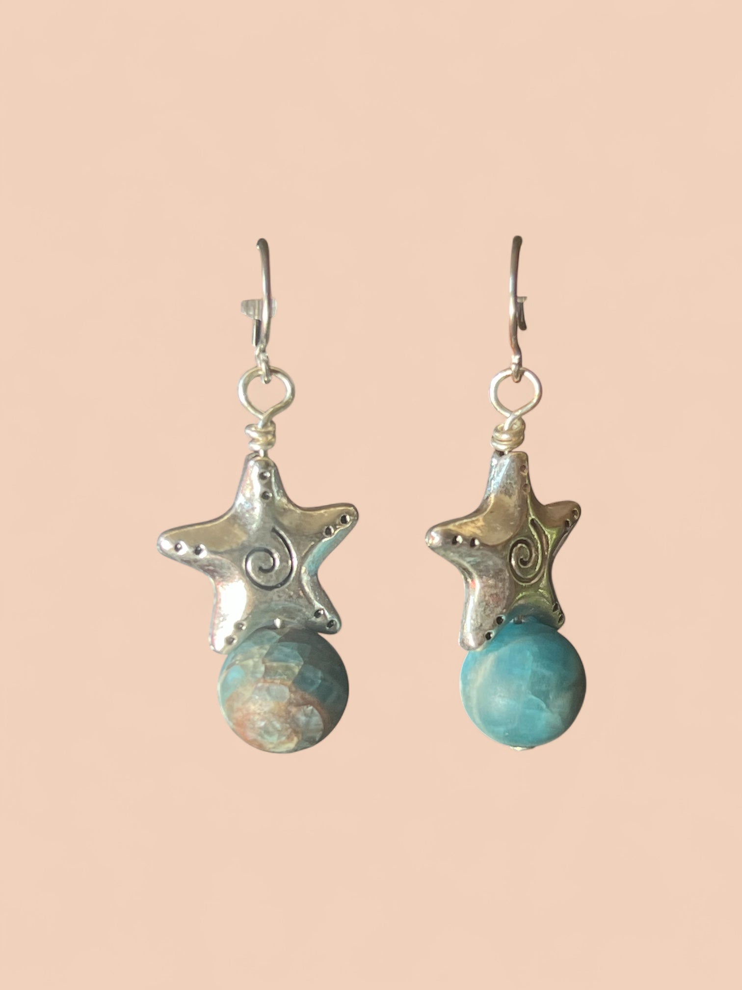 Larimar Sea Life Bracelet & Earring Set