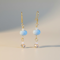 Pastel Opal & Gold Bracelet + Earring Duo