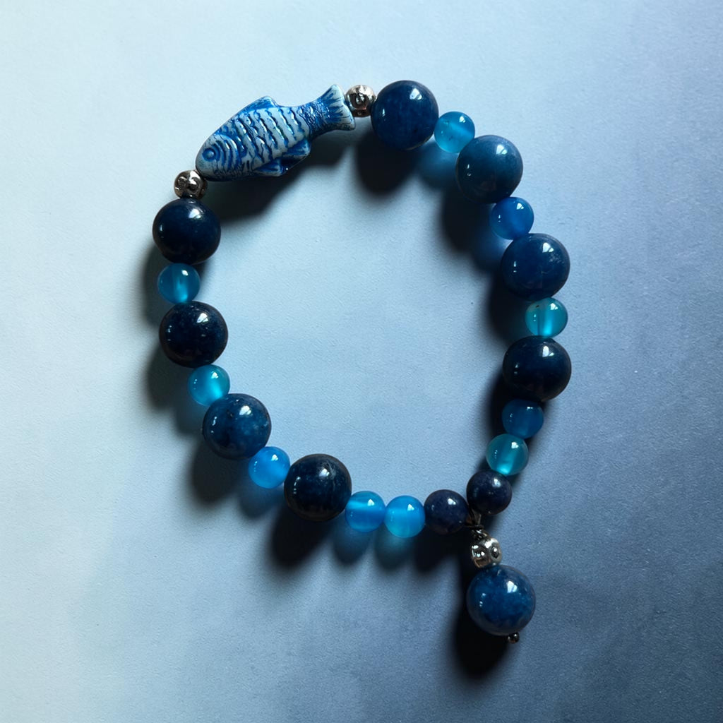 Blue Fish Stretch Bracelet