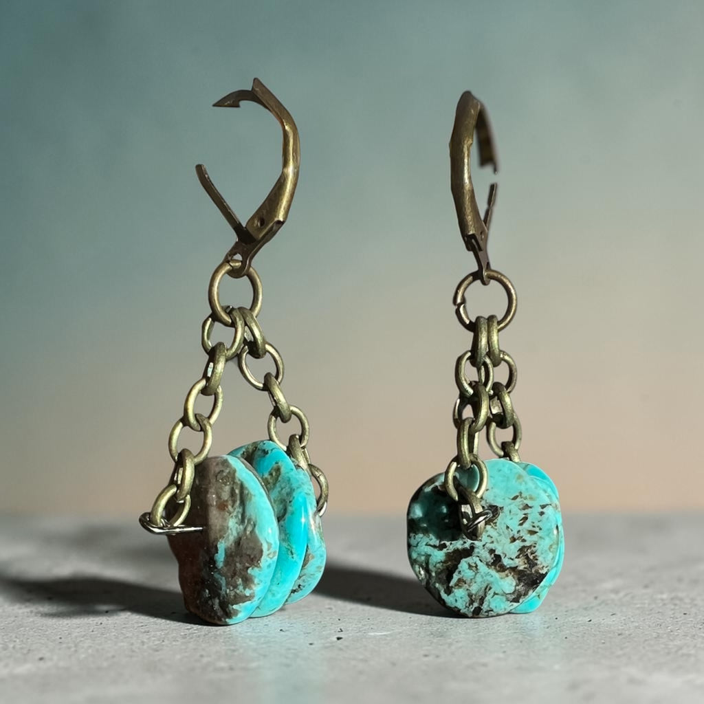 Tibetan Turquoise Earrings