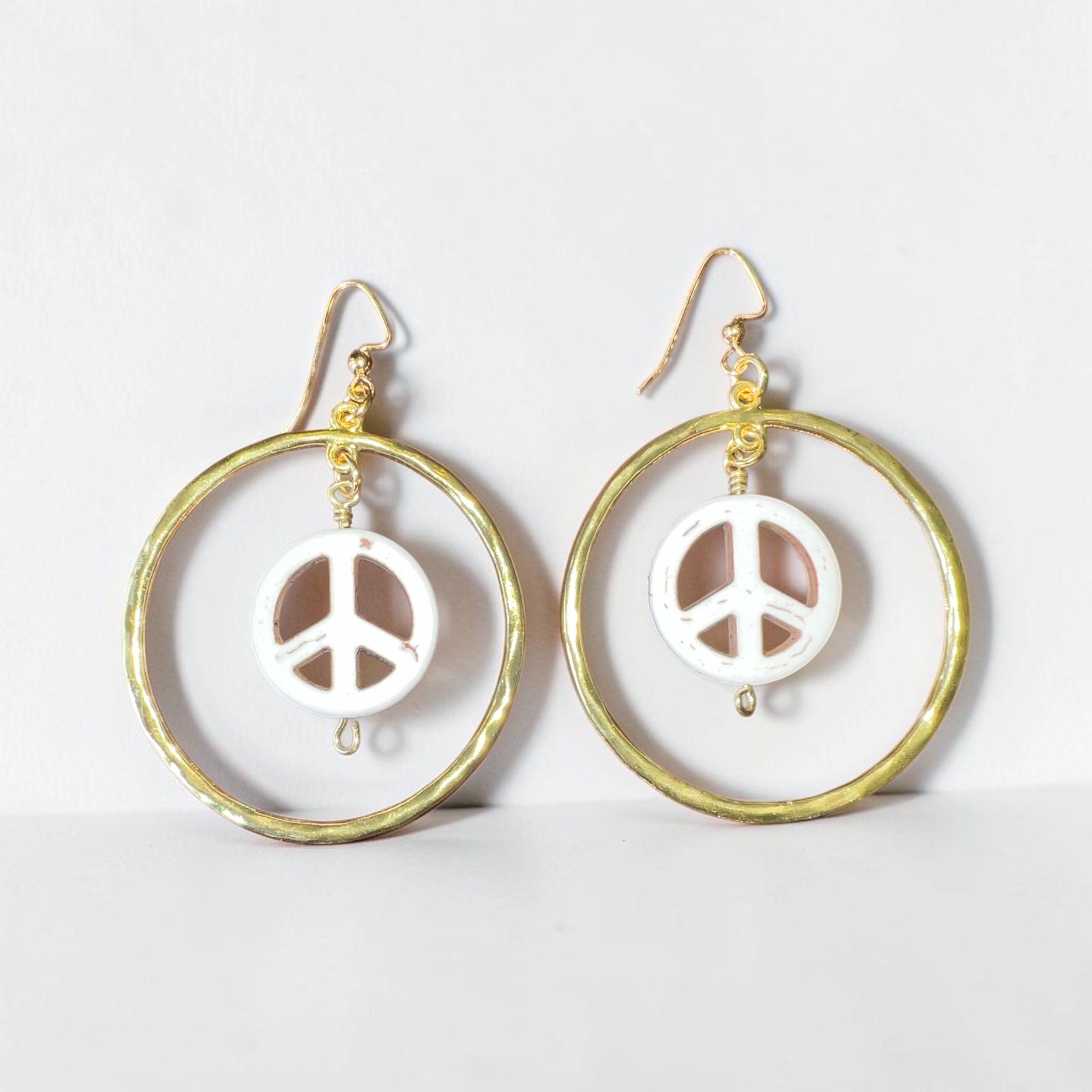 Back to the ’60s Peace Hoop Earrings ✌️✨