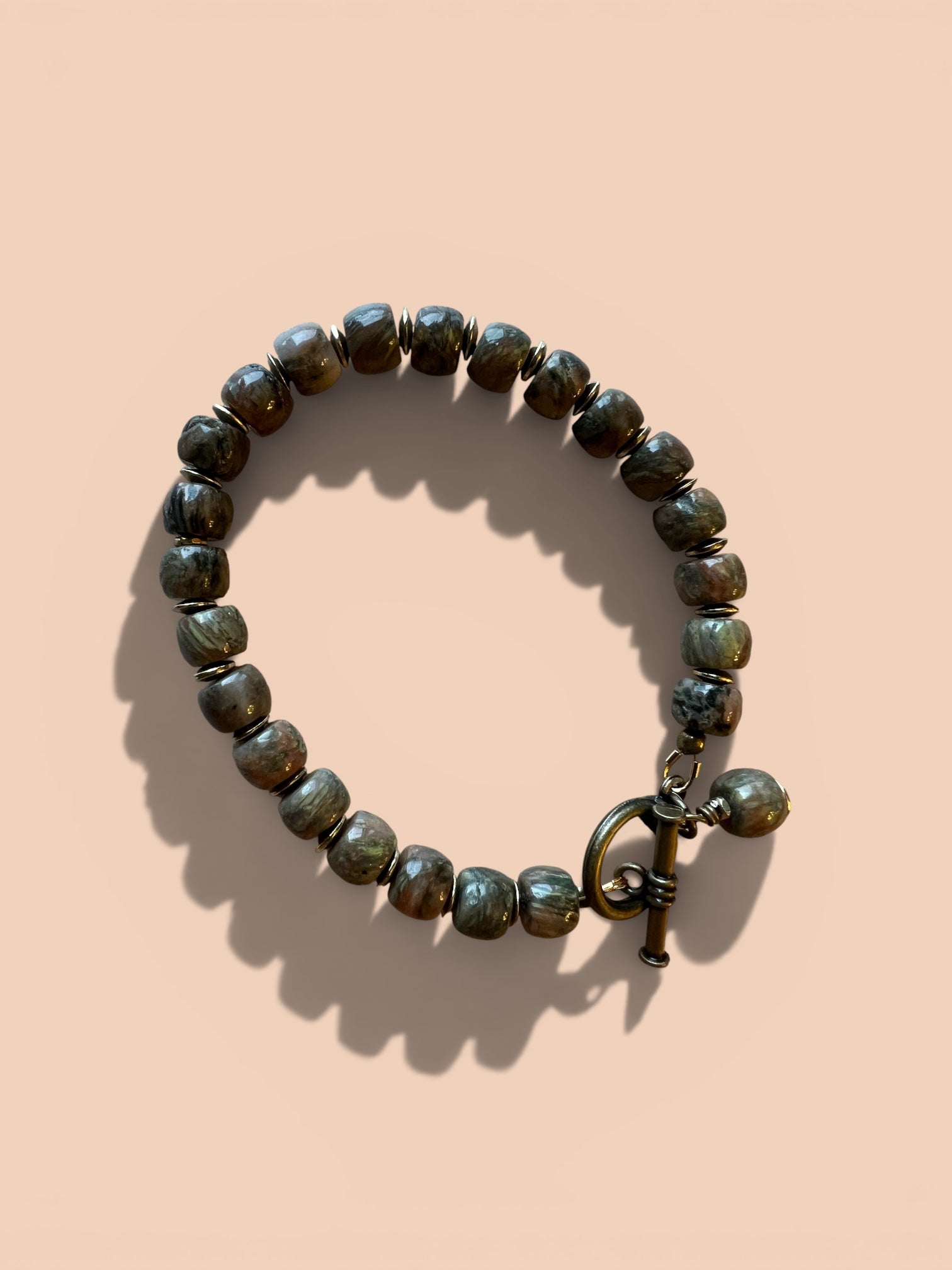 Leopard Skin Jasper Bead Bracelet