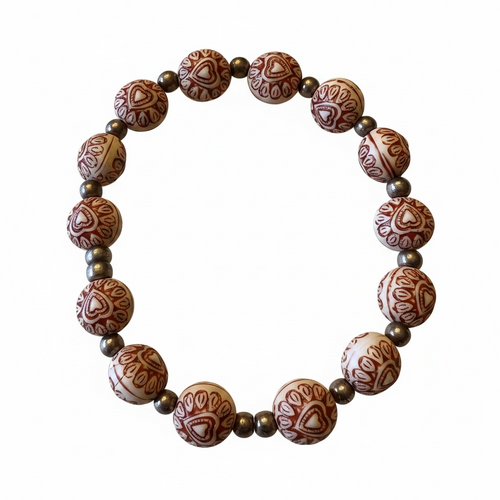 Artisan Heart Wood Jewelry Ensemble