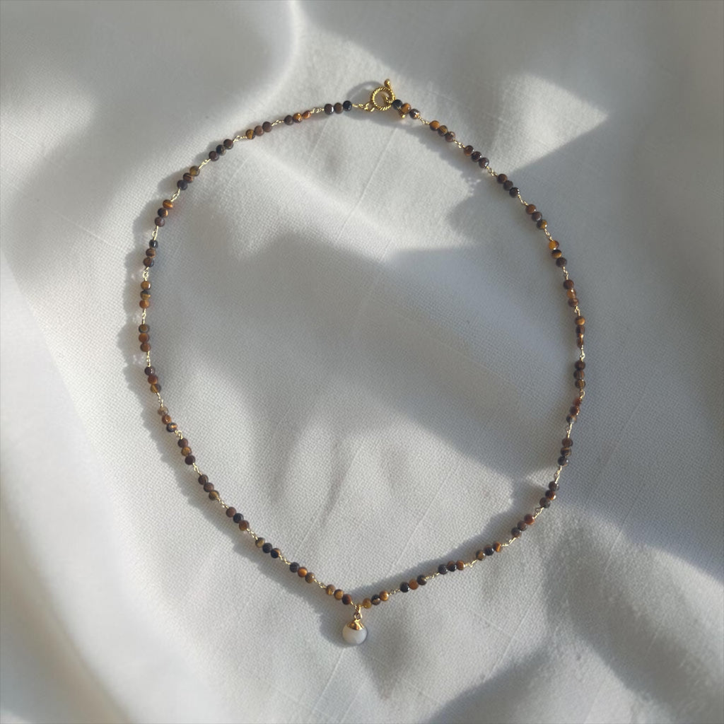 Golden Tiger Moon Necklace
