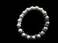 Two-Tone White & Gray Stretch Bracelet