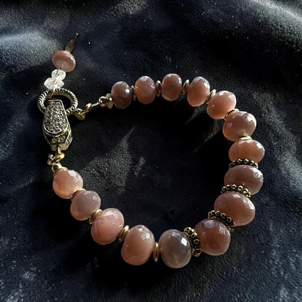 Chocolate Moonstone Jewelry Ensemble