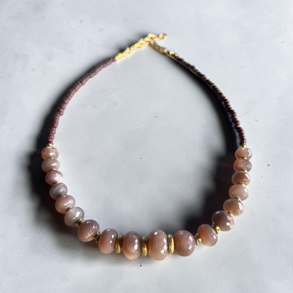 Chocolate Moonstone Jewelry Ensemble