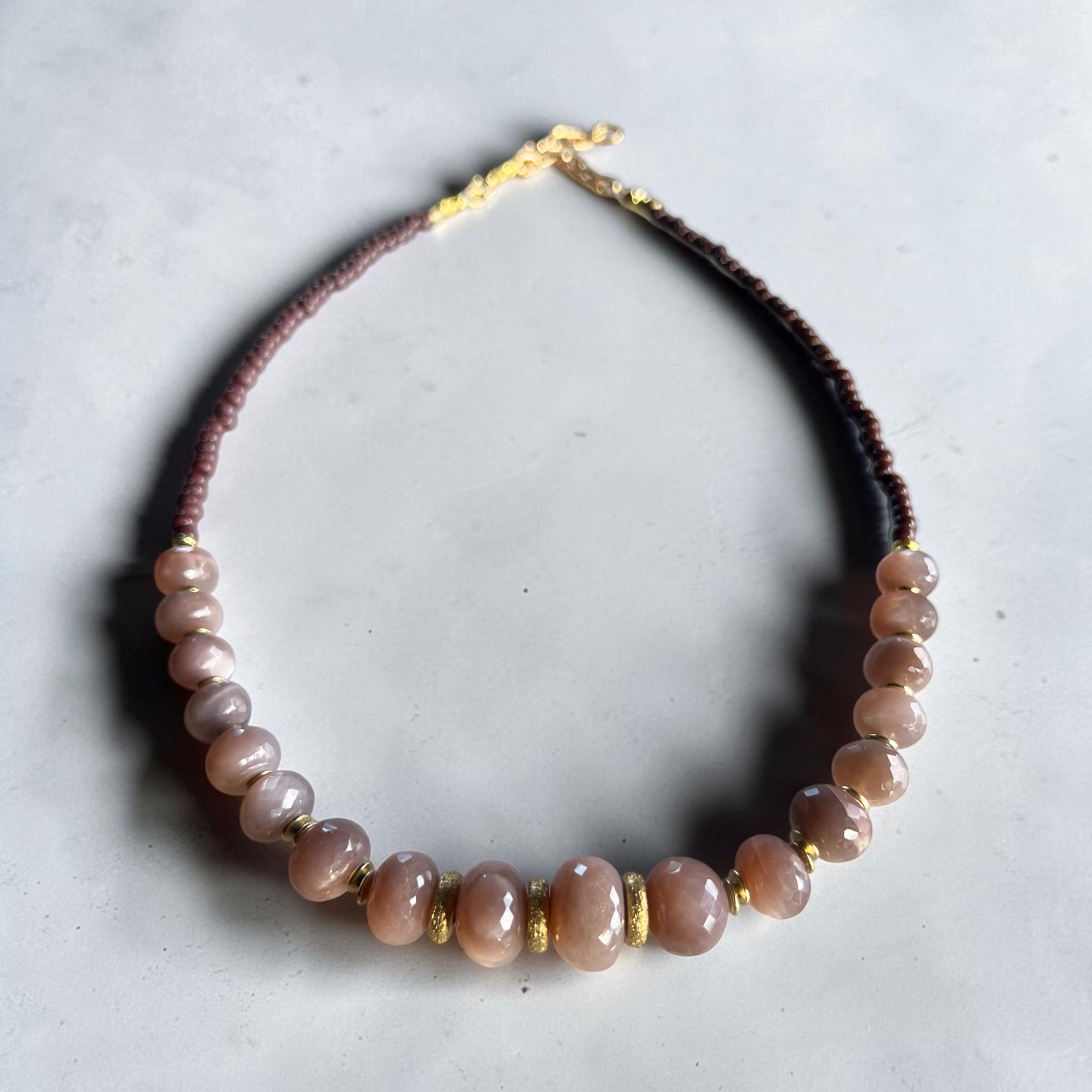 Chocolate Moonstone Jewelry Ensemble